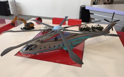 Model of a new generation heavy helicopter AHL (Advanced Heavy Lift)